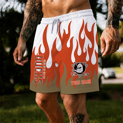 [SUPER SALE] NEW CUSTOMIZED NHL09 AHD ANAHEIM DUCKS SHORT PANTS