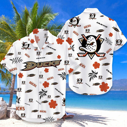 LIMITED EDITION - NEW CUSTOMIZED NHL09 AHD ANAHEIM DUCKS UNISEX HAWAIIAN SHIRT