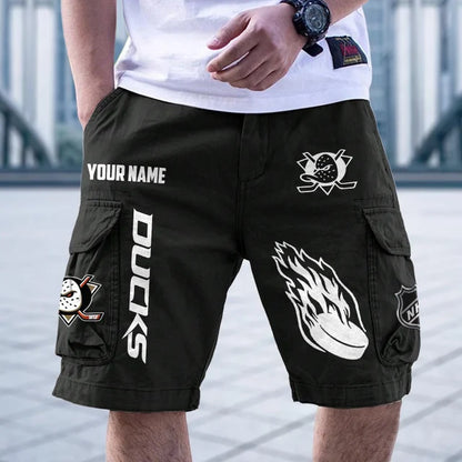 [SUPER SALE] NEW CUSTOMIZED NHL09 AHD ANAHEIM DUCKS CARGO SHORTS