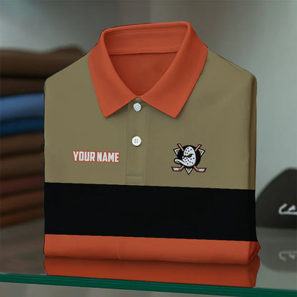 [SUPER SALE] NEW CUSTOMIZED NHL09 AHD ANAHEIM DUCKS POLO SHIRT