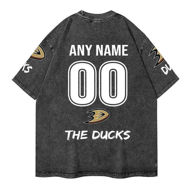 [SUPER SALE] NEW CUSTOMIZED NHL09 AHD ANAHEIM DUCKS MULTICOLOR WASHED TEE