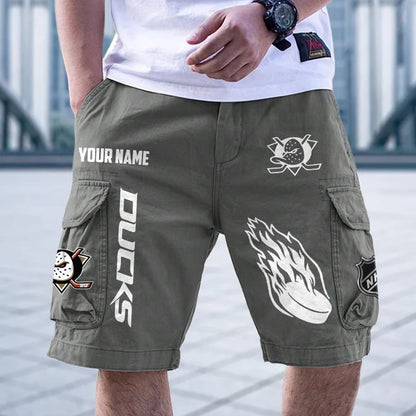 [SUPER SALE] NEW CUSTOMIZED NHL09 AHD ANAHEIM DUCKS CARGO SHORTS