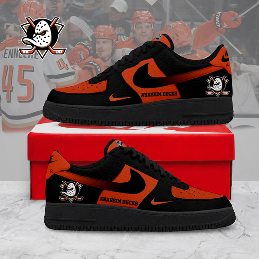 ELITE EDITION - NEW CUSTOMIZED NHL09 AHD ANAHEIM DUCKS AF1 SHOES