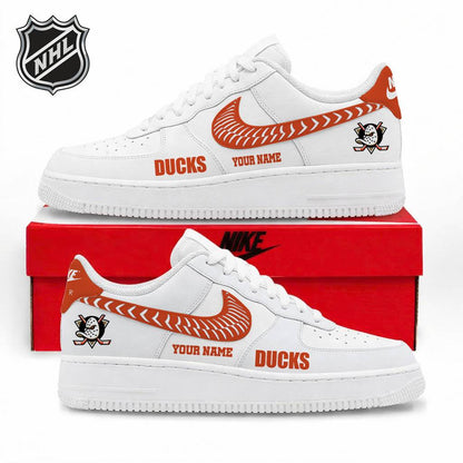 LIMITED EDITION - NEW CUSTOMIZED NHL09 AHD ANAHEIM DUCKS AF1 SNEAKERS