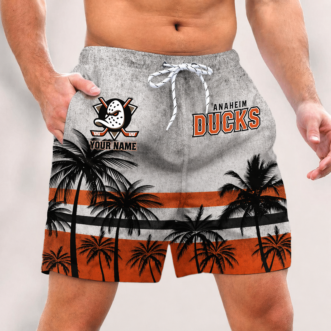 LIMITED EDITION - NEW PREMIUM NHL09 AH DUCKS SHORT PANTS