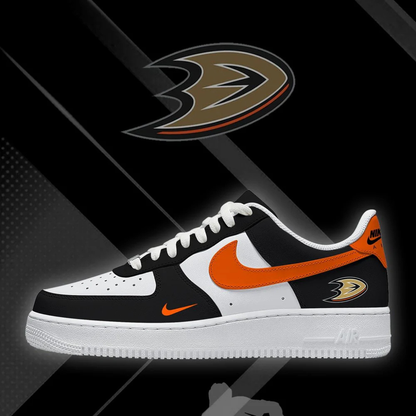 LIMITED EDITION - NEW CUSTOMIZED NHL09 AHD ANAHEIM DUCKS AF1 SHOES