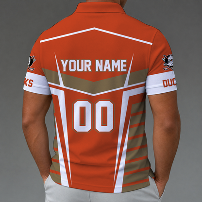 LIMITED EDITION - NEW CUSTOMIZED NHL09 AHD ANAHEIM DUCKS POLO SHIRT