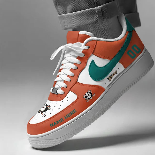 [SUPER SALE] NEW CUSTOMIZED NHL09 AHD ANAHEIM DUCKS AF1 SHOES