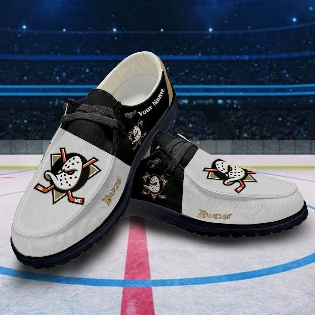 LIMITED EDITION - NEW CUSTOMIZED NHL09 AHD ANAHEIM DUCKS PREMIUM LOAFER SHOES