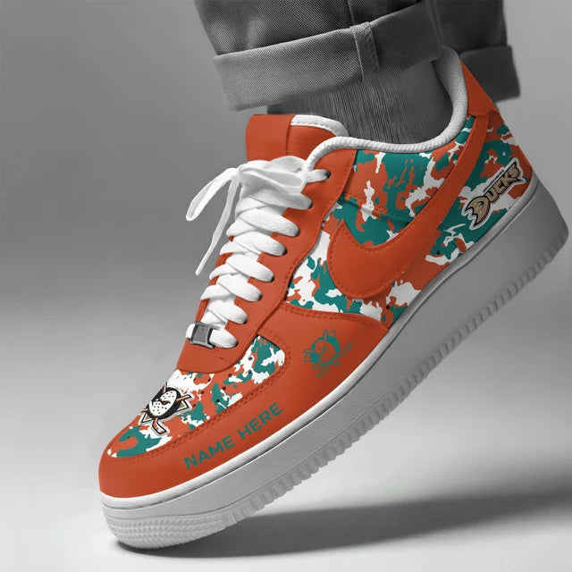 [SUPER SALE] NEW CUSTOMIZED NHL09 AHD ANAHEIM DUCKS AF1 SHOES