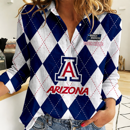 LIMITED DROP - NEW CUSTOMIZED | NCAA MAM09 ARW AR WILCATS WOMEN CASUAL SHIRT FOR FAN