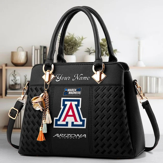 LIMITED EDITION - NEW CUSTOMIZED NCAA MAM09 ARW ARIZONA WILDCATS ZIP HANDBAG MULTICOLOR