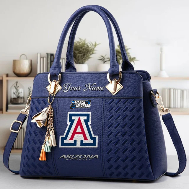 LIMITED EDITION - NEW CUSTOMIZED NCAA MAM09 ARW ARIZONA WILDCATS ZIP HANDBAG MULTICOLOR