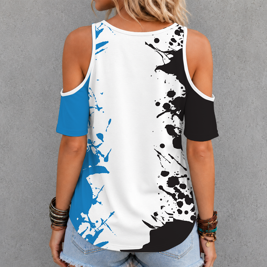 [FAN EXCLUSIVE] NEW CUSTOMIZED MLS09 CLF CHARLOTTE FC CRISS CROSS V-NECK TOP