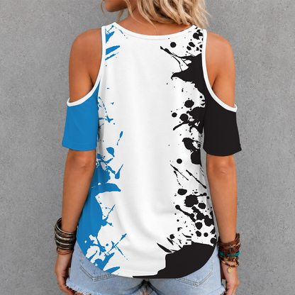 [FAN EXCLUSIVE] NEW CUSTOMIZED MLS09 CLF CHARLOTTE FC CRISS CROSS V-NECK TOP