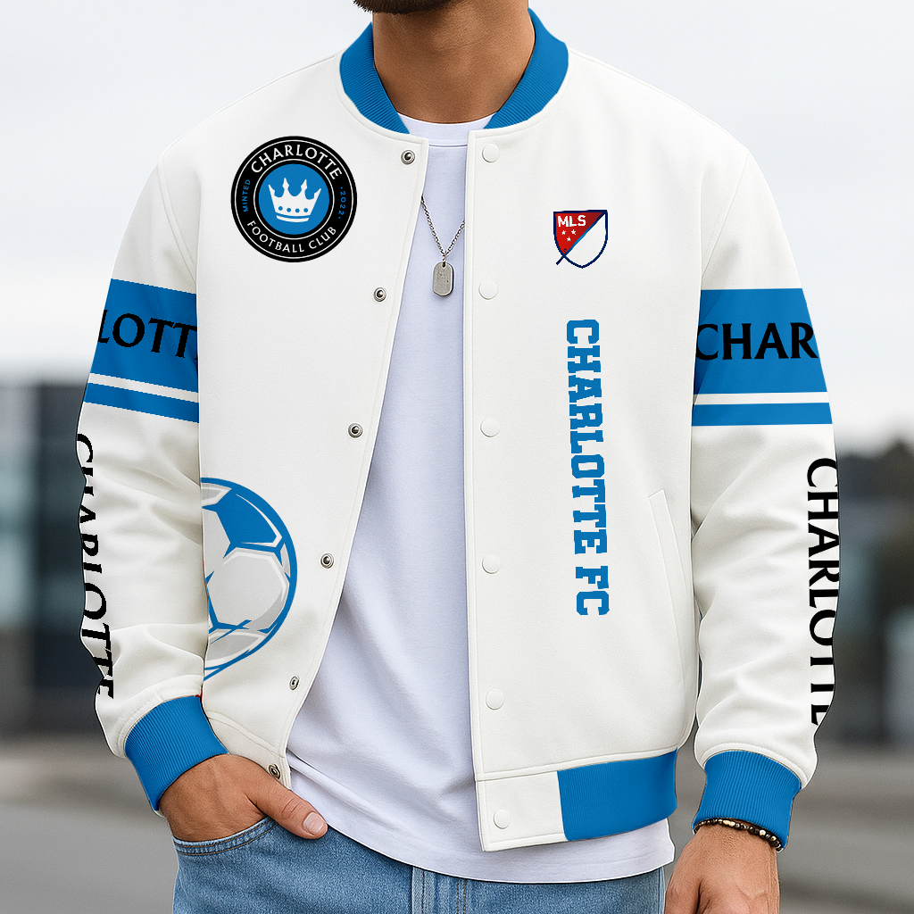 TOP SELLING - NEW CUSTOMIZED MLS09 CLF CHLT FC SATIN VARSITY & BASEBALL JACKET