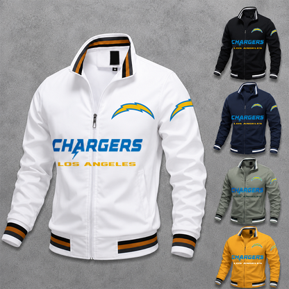 [SPECIAL OFFER] NEW CUSTOMIZED NFL09 LAC LOS ANGELES CHARGERS MEN'S CASUAL JACKET