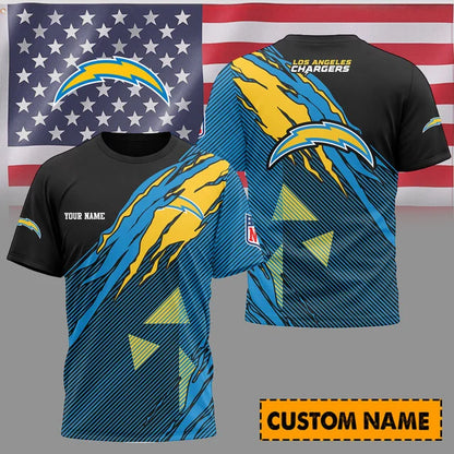 LIMITED EDITION - NEW CUSTOMIZED NFL09 LAC LOS ANGELES CHARGERS T-SHIRT, POLO SHIRT, ZIP POLO SHIRT, SWEATSHIRT, HOODIE & ZIP HOODIE