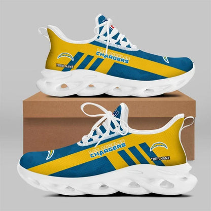 LIMITED EDITION - NEW CUSTOMIZED NFL09 LAC LOS ANGELES CHARGERS UNISEX MAX SOUL SHOES
