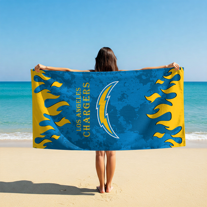 LIMITED EDITION - NEW CUSTOMIZED NFL09 LAC LOS ANGELES CHARGERS BEACH TOWEL FOR FAN