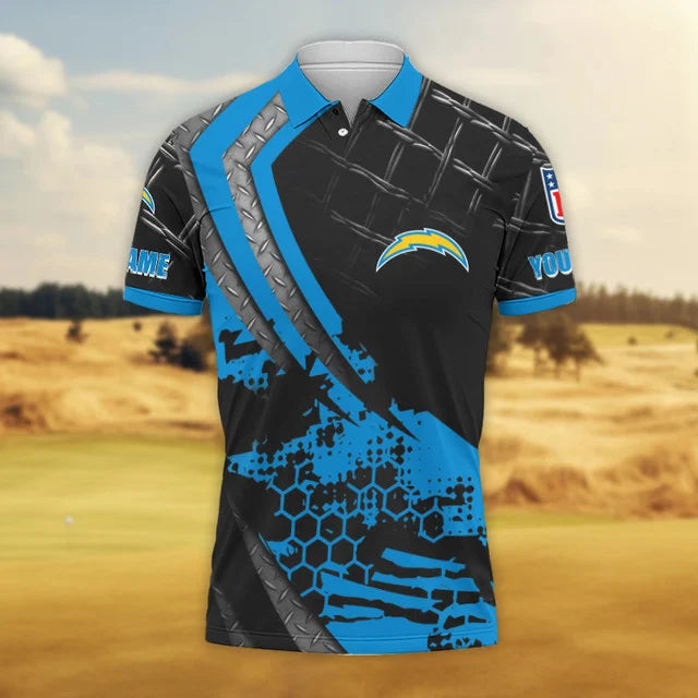 LIMITED EDITION - NEW CUSTOMIZED NFL09 LAC LOS ANGELES CHARGERS POLO SHIRT