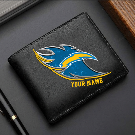 LIMITED EDITION - NEW CUSTOMIZED NFL09 LAC LOS ANGELES CHARGERS LEATHER WALLET