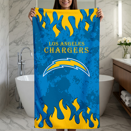 LIMITED EDITION - NEW CUSTOMIZED NFL09 LAC LOS ANGELES CHARGERS BEACH TOWEL FOR FAN