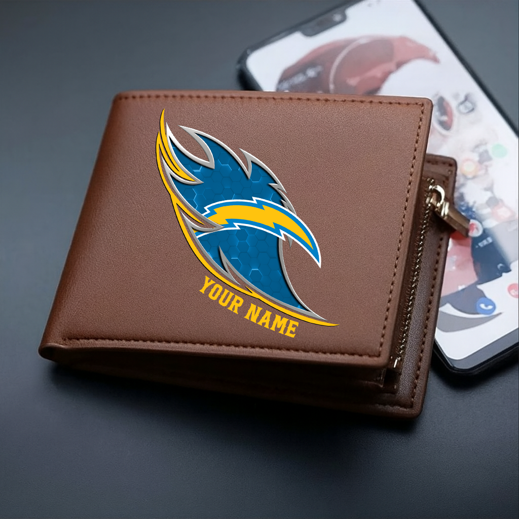 LIMITED EDITION - NEW CUSTOMIZED NFL09 LAC LOS ANGELES CHARGERS LEATHER WALLET