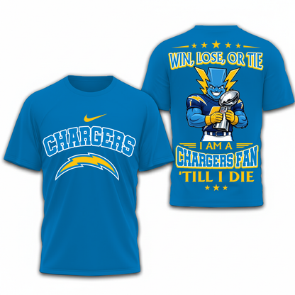 LIMITED EDITION - NEW CUSTOMIZED NFL09 LAC LOS ANGELES CHARGERS UNISEX T-SHIRT, POLO, HOODIE & JACKETS