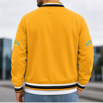 [SPECIAL OFFER] NEW CUSTOMIZED NFL09 LAC LOS ANGELES CHARGERS MEN'S CASUAL JACKET