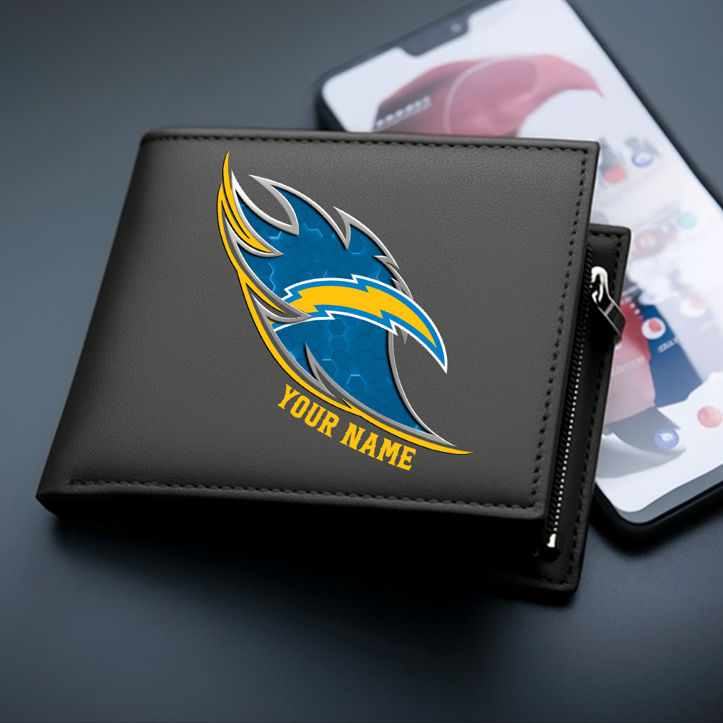LIMITED EDITION - NEW CUSTOMIZED NFL09 LAC LOS ANGELES CHARGERS LEATHER WALLET