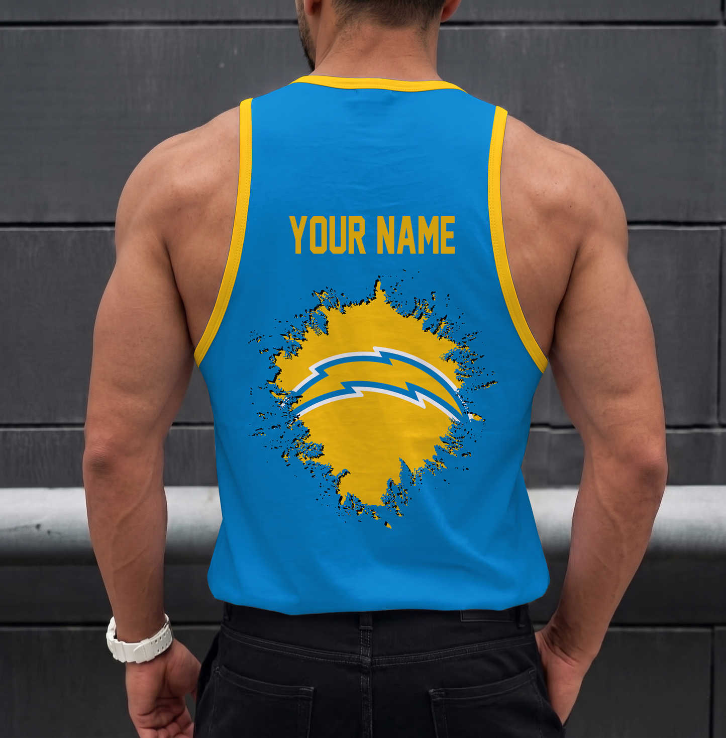 SPECIAL EDITION - NEW CUSTOMIZED NFL09 LAC LOS ANGELES CHARGERS UNISEX TANK TOP