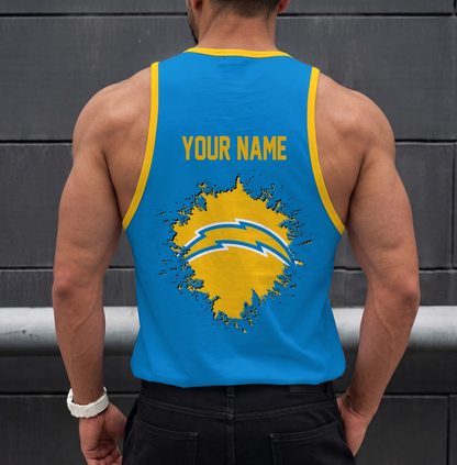 SPECIAL EDITION - NEW CUSTOMIZED NFL09 LAC LOS ANGELES CHARGERS UNISEX TANK TOP