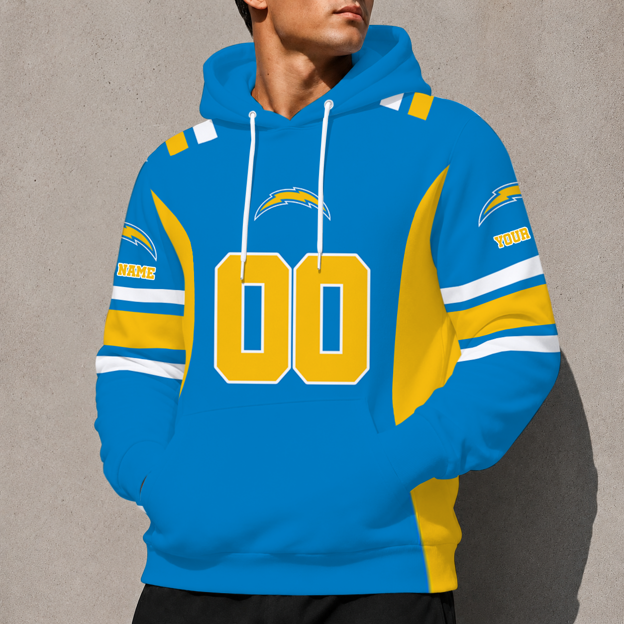 LIMITED EDITION - NEW CUSTOMIZED NFL09 LAC LOS ANGELES CHARGERS T-SHIRT, POLO SHIRT, ZIP POLO SHIRT, SWEATSHIRT, HOODIE & ZIP HOODIE