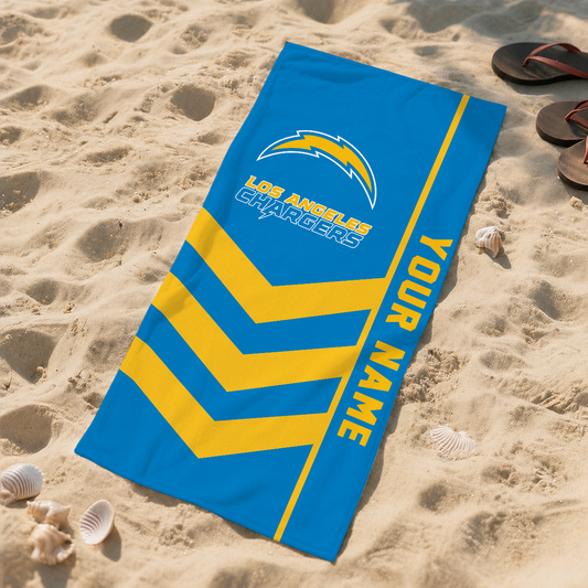 SPECIAL EDITION - NEW CUSTOMIZED NFL09 LAC LOS ANGELES CHARGERS BEACH TOWEL