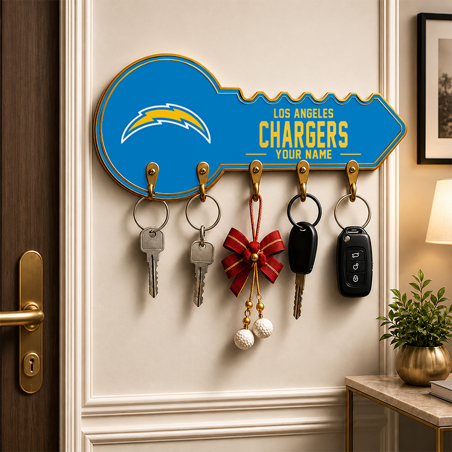 [SPECIAL OFFER] NEW CUSTOMIZED NFL09 LAC LOS ANGELES CHARGERS WALL KEY HOLDER FOR HOME