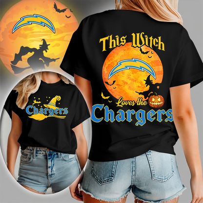 [SPECIAL OFFER] NEW CUSTOMIZED NFL09 LAC LOS ANGELES CHARGERS  HALLOWEEN T-SHIRT, HOODIE & ZIP HOODIE