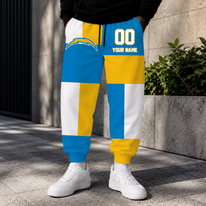 LIMITED EDITION - NEW CUSTOMIZED NFL09 LAC LOS ANGELES CHARGERS SWEATPANTS