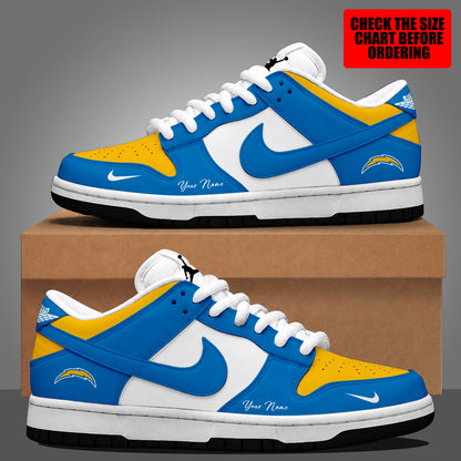 [SPECIAL OFFER] NEW CUSTOMIZED NFL09 LAC LOS ANGELES CHARGERS DUNK LOW SHOES