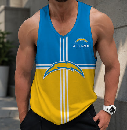 EXCLUSIVE EDITION - NEW CUSTOMIZED NFL09 LAC LOS ANGELES CHARGERS TANK TOP