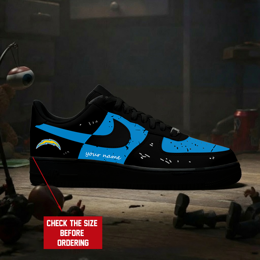 [SPECIAL OFFER] NEW CUSTOMIZED NFL09 LAC LOS ANGELES CHARGERS AF1 SNEAKERS