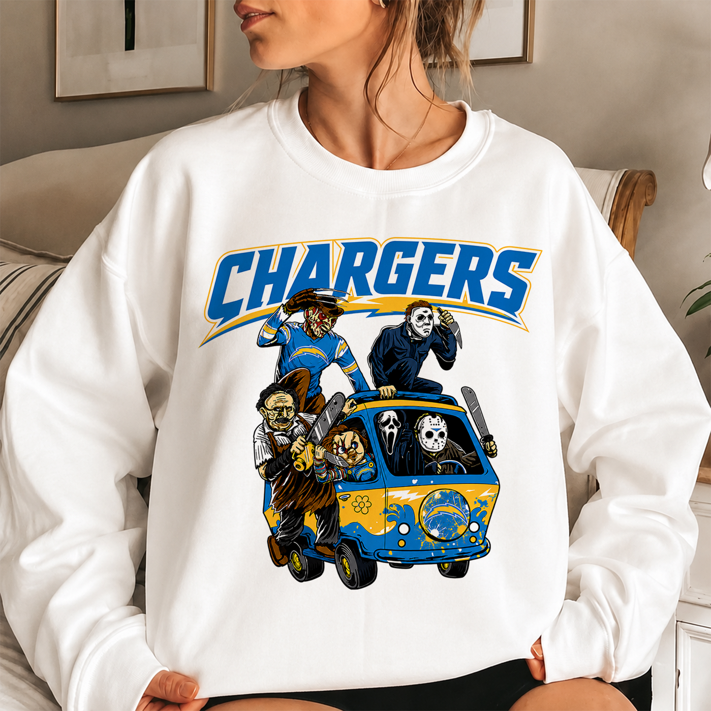 [SPECIAL OFFER] NEW CUSTOMIZED NFL09 LAC LOS ANGELES CHARGERS UNISEX SWEATSHIRT