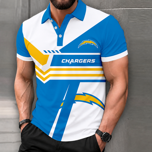 LIMITED EDITION - NEW CUSTOMIZED NFL09 LAC LOS ANGELES CHARGERS POLO SHIRT, ZIP POLO SHIRT & T-SHIRTS