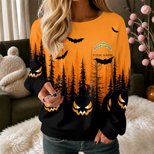 [SPECIAL OFFER] NEW CUSTOMIZED NFL09 LAC LOS ANGELES CHARGERS UNISEX HALLOWEEN SWEATSHIRT