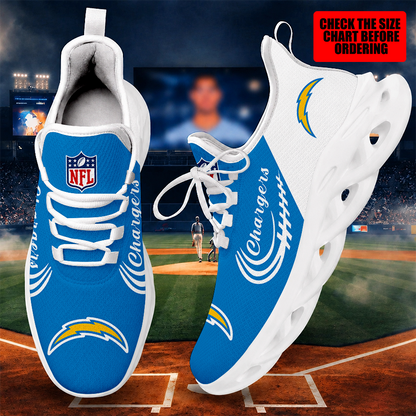 [SPECIAL OFFER] NEW CUSTOMIZED NFL09 LAC LOS ANGELES CHARGERS MAX SOUL SHOES