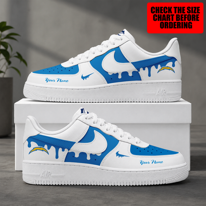 [SPECIAL OFFER] NEW CUSTOMIZED NFL09 LAC LOS ANGELES CHARGERS AF1 SHOES