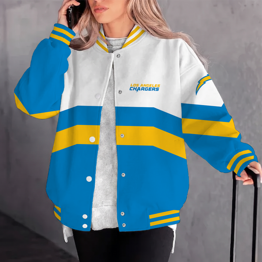 [SPECIAL OFFER] NEW CUSTOMIZED NFL09 LAC LOS ANGELES CHARGERS SATIN VARSITY & BASEBALL JACKET