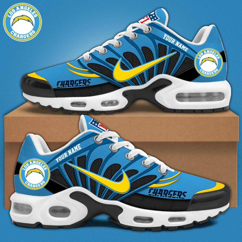 LIMITED EDITION - NEW CUSTOMIZED NFL09 LAC LOS ANGELES CHARGERS AIR MAX PLUS SNEAKERS