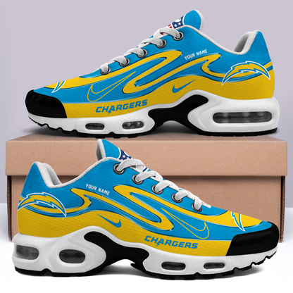 LIMITED EDITION - NEW CUSTOMIZED NFL09 LAC LOS ANGELES CHARGERS AIR MAX PLUS SNEAKERS