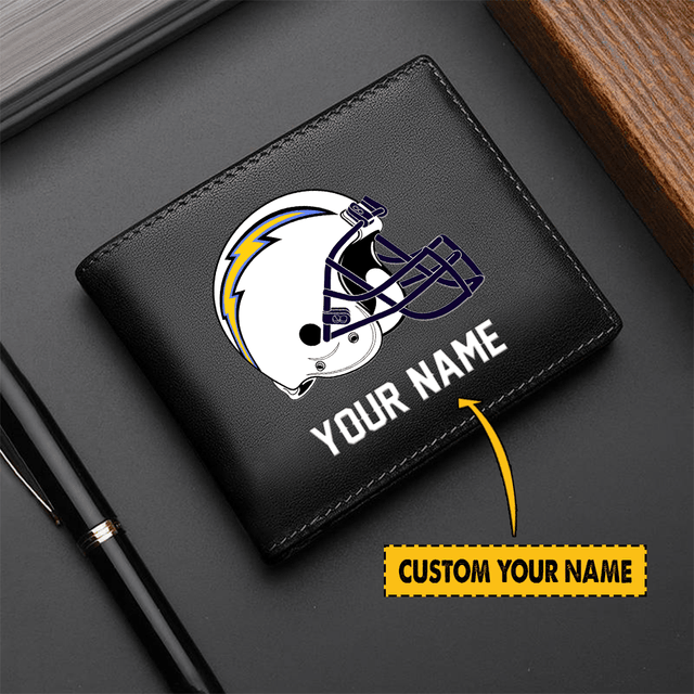 LIMITED EDITION - NEW CUSTOMIZED NFL09 LA CHARGERS LEATHER WALLET